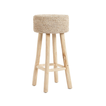 De raffia barkruk