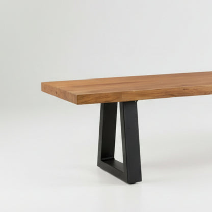 Bank met ijzeren poten - naturel - 280