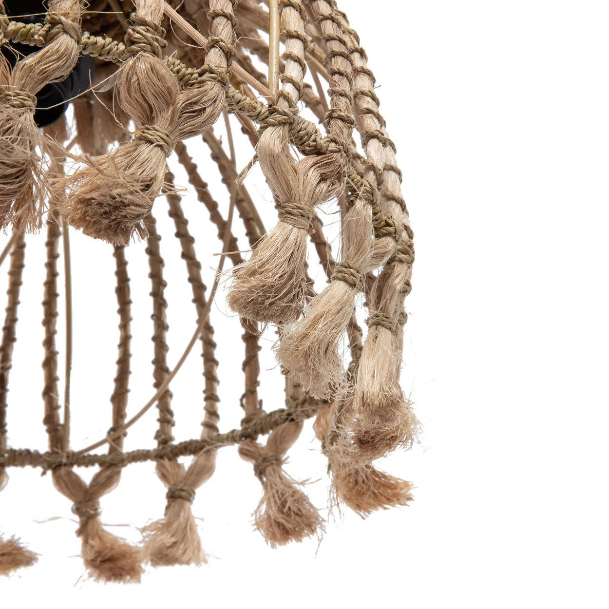 De Abaca-kwast hanglamp - naturel - S
