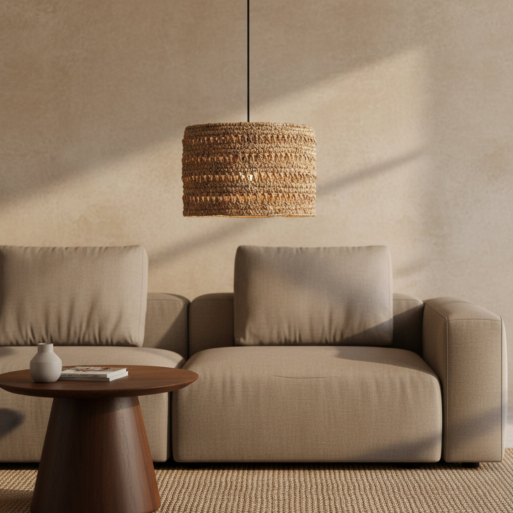 Herba hanglamp van zeegras - Ø 40 x 25 cm