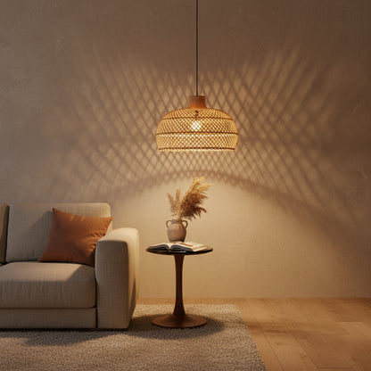 Maze rotan hanglamp naturel