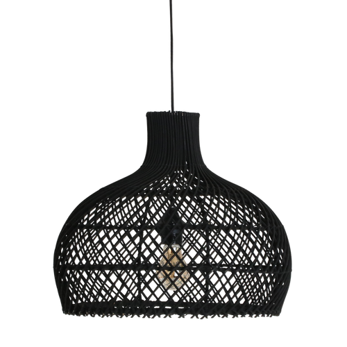 Maze rotan hanglamp zwart - Ø 42x36 cm