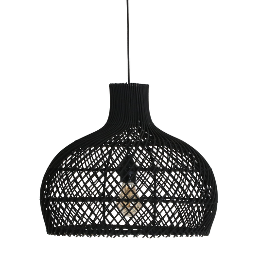Maze rotan hanglamp zwart - Ø 42x36 cm
