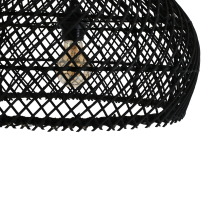 Maze rotan hanglamp zwart - Ø 42x36 cm