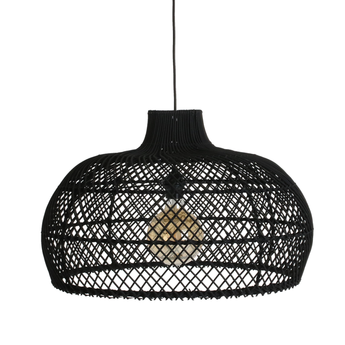 Maze rotan hanglamp zwart