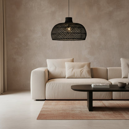 Maze rotan hanglamp zwart