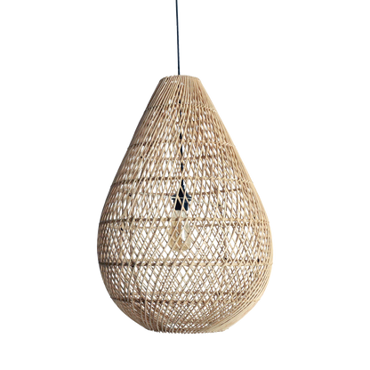 Maze druppel rotan hanglamp naturel -Ø 45x65 cm