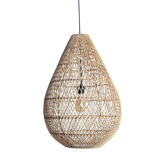 Maze druppel rotan hanglamp naturel -Ø 45x65 cm