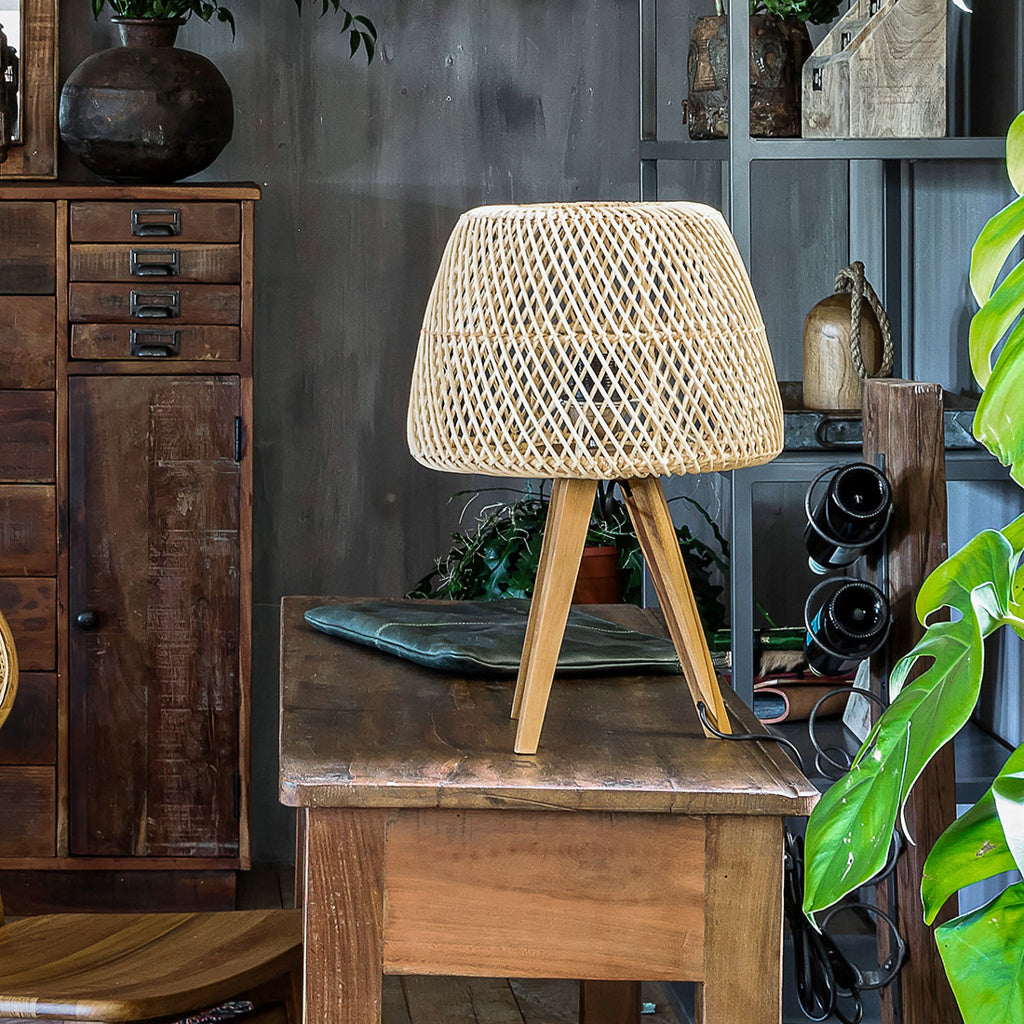Maze rotan tafellamp