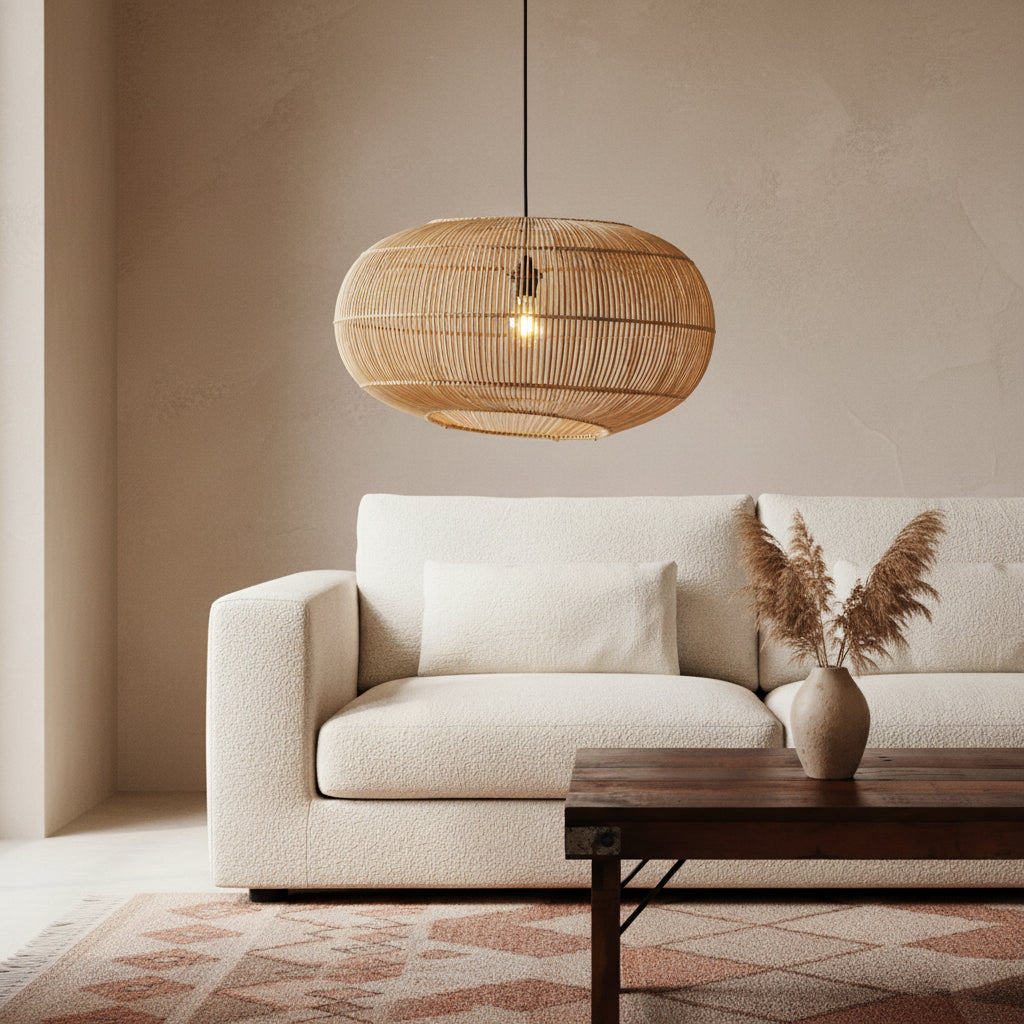 Luna rotan hanglamp Orbit - Ø 62 x 37 cm