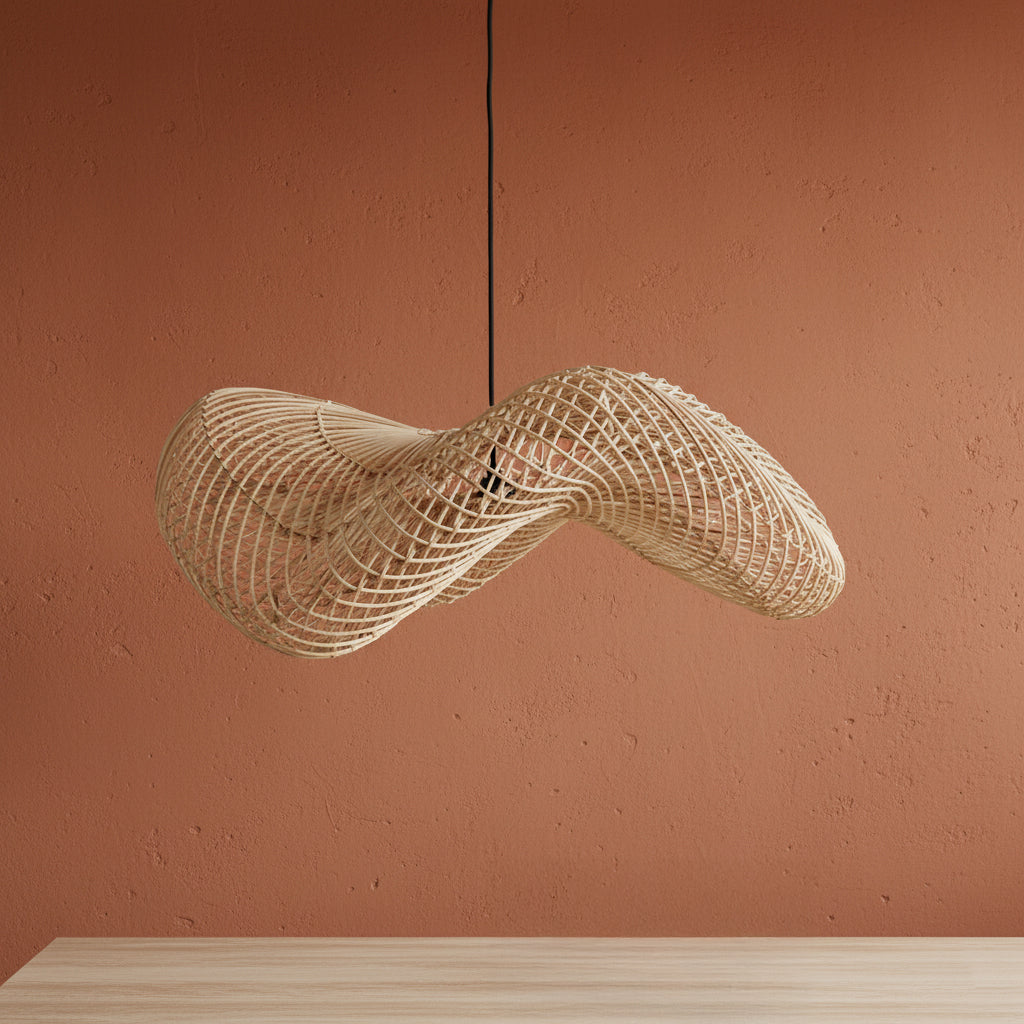Wave rotan hanglamp L - Ø 71x26 cm