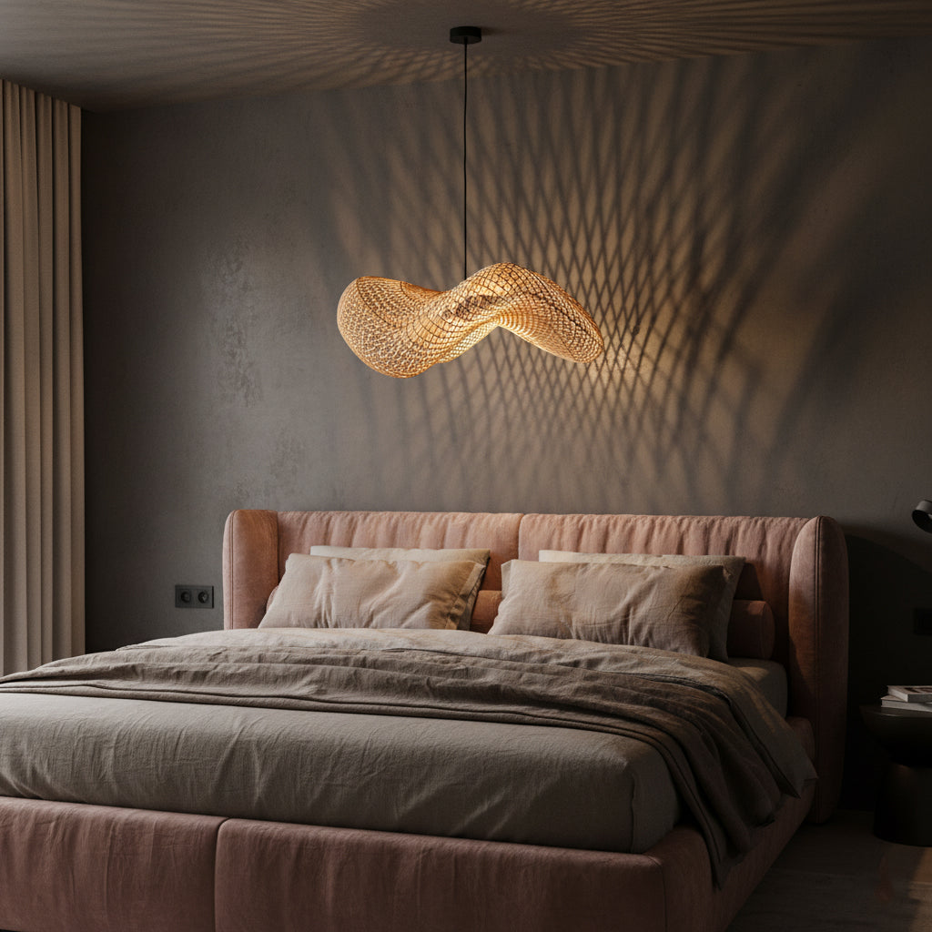 Wave rotan hanglamp L - Ø 71x26 cm