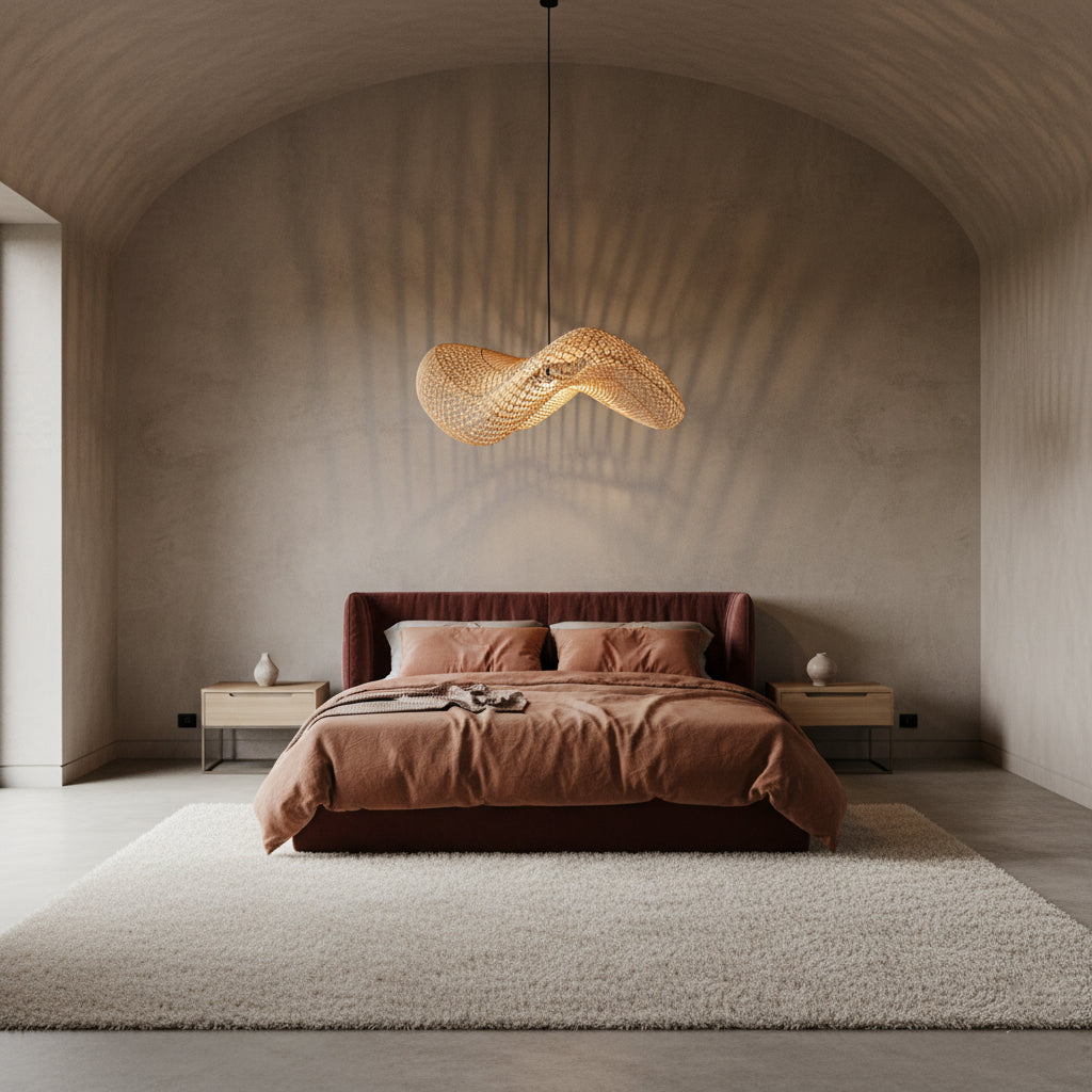 Wave rotan hanglamp L - Ø 71x26 cm