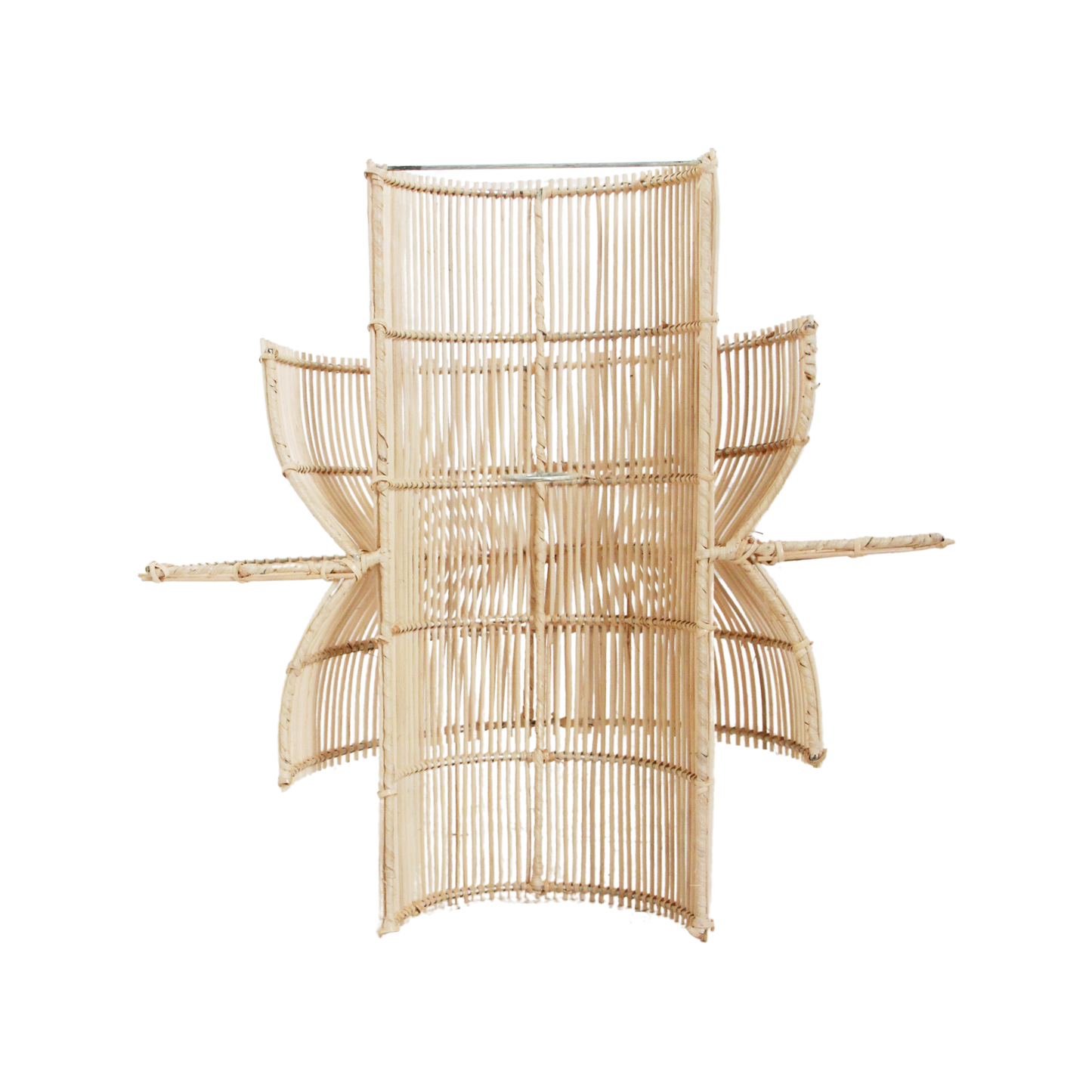 Saturn rotan wandlamp - 33x52x55 cm