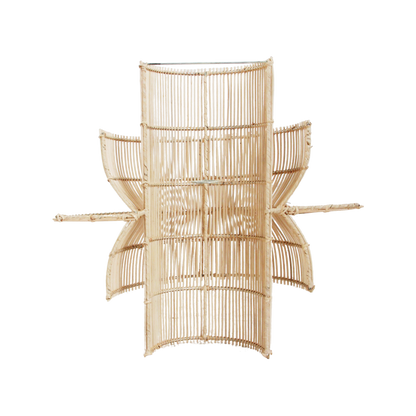 Saturn rotan wandlamp - 33x52x55 cm