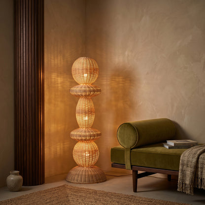 Tao rotan vloerlamp - 140 cm