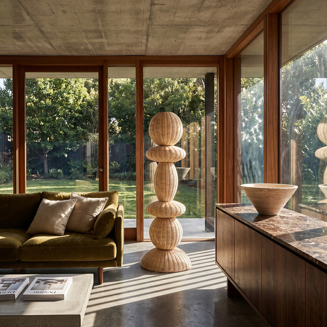 Tao rotan vloerlamp - 140 cm