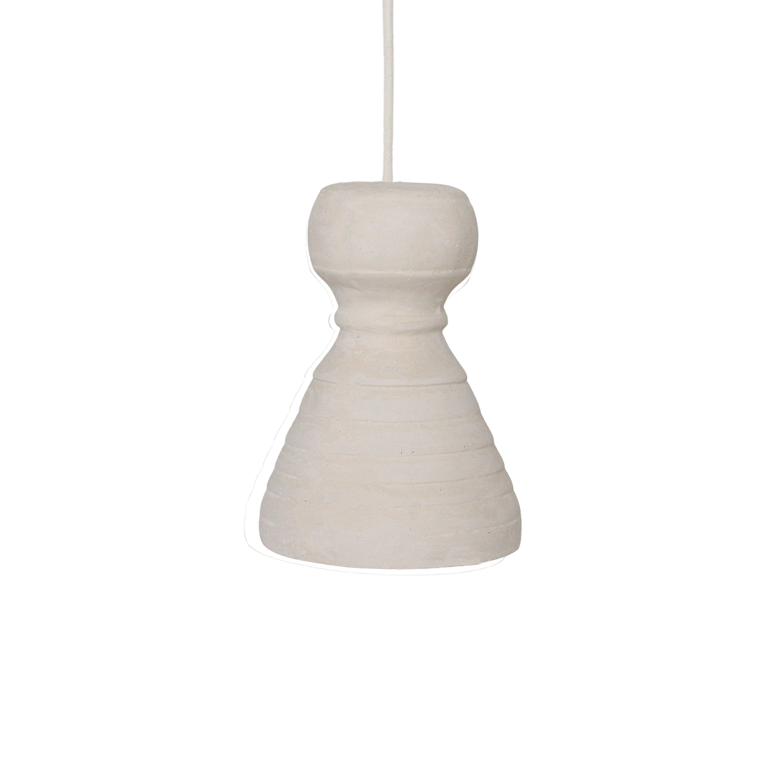 Krijtkleurige hanglamp Kanoi