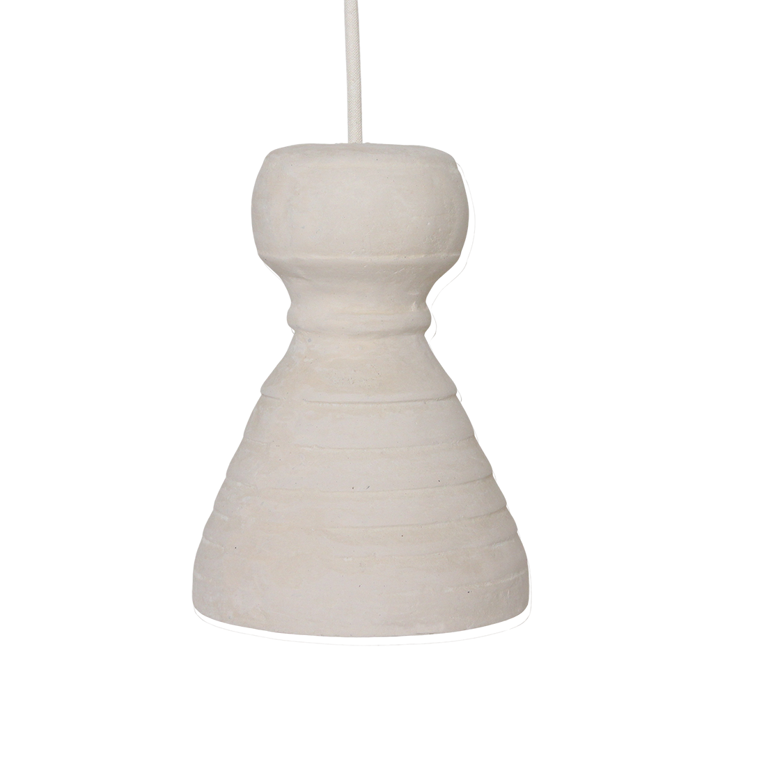 Krijtkleurige hanglamp Kanoi
