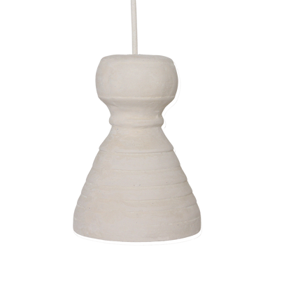 Krijtkleurige hanglamp Kanoi