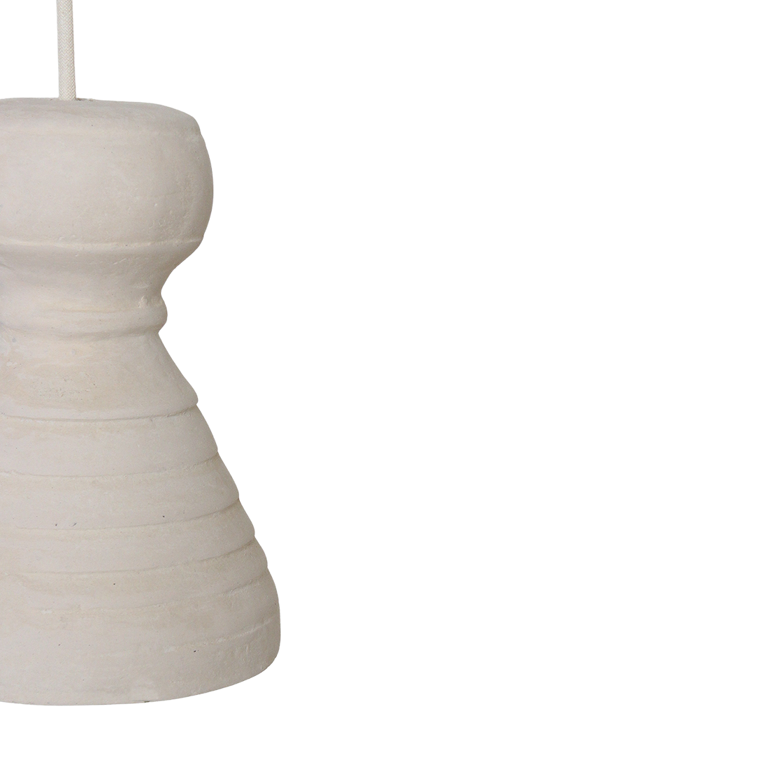 Krijtkleurige hanglamp Kanoi