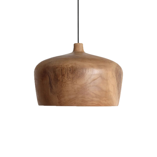 Sirocco teakhouten hanglamp Dome - Ø 30x20 cm
