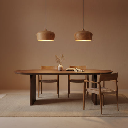Sirocco teakhouten hanglamp Dome - Ø 30x20 cm