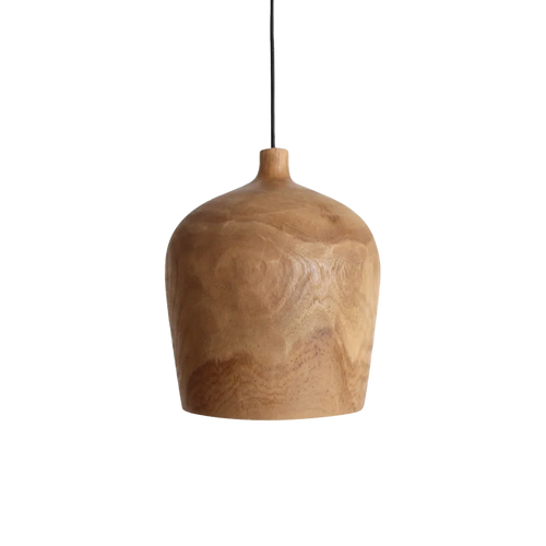 Sirocco teakhouten hanglamp Bottle - Ø 25x28 cm