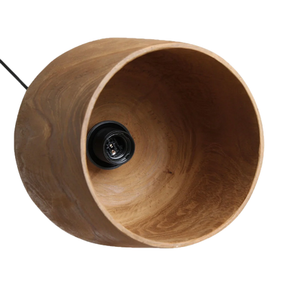 Sirocco teakhouten hanglamp Bottle - Ø 25x28 cm