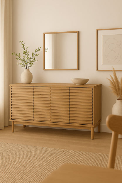 Tanner vierdeurs dressoir in vlaskleur