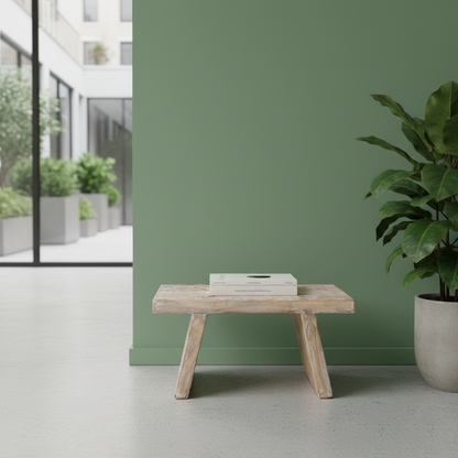 Mangohouten bijzettafel/kruk naturel