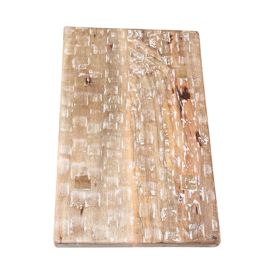 Mangohouten bijzettafel/kruk naturel