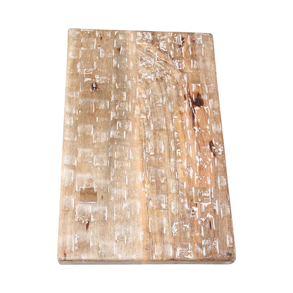 Mangohouten bijzettafel/kruk naturel