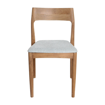 Freya teakhouten eetkamerstoelen lichtgroen (set van 2)