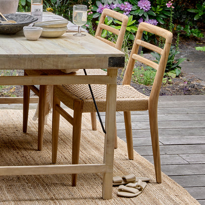 Verano teakhouten tuinstoelen - naturel (set van 2)