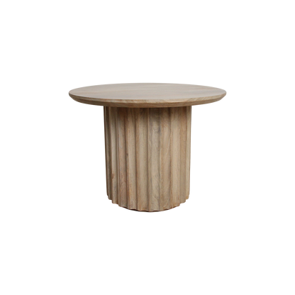 Bijzettafel met afgeronde rand (omgekeerd) naturel Ø 55 cm