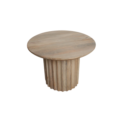 Bijzettafel met afgeronde rand (omgekeerd) naturel Ø 55 cm
