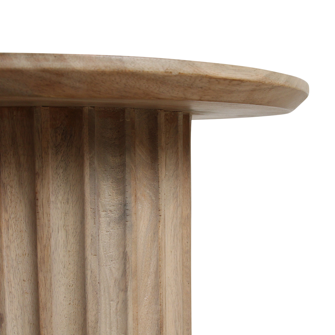 Bijzettafel met afgeronde rand (omgekeerd) naturel Ø 55 cm