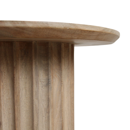 Bijzettafel met afgeronde rand (omgekeerd) naturel Ø 55 cm