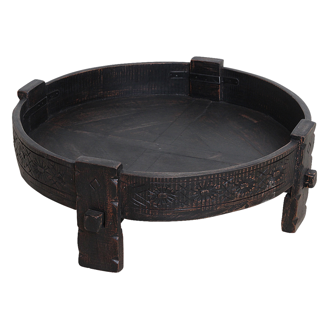 Chakki bijzettafel zwart - 73x73x25 cm