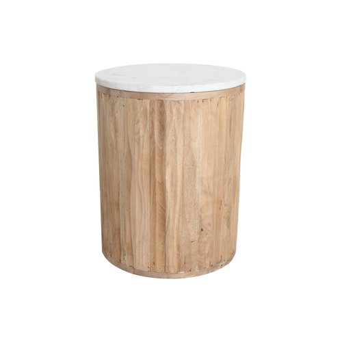 Malakka marmeren bijzettafel - wit