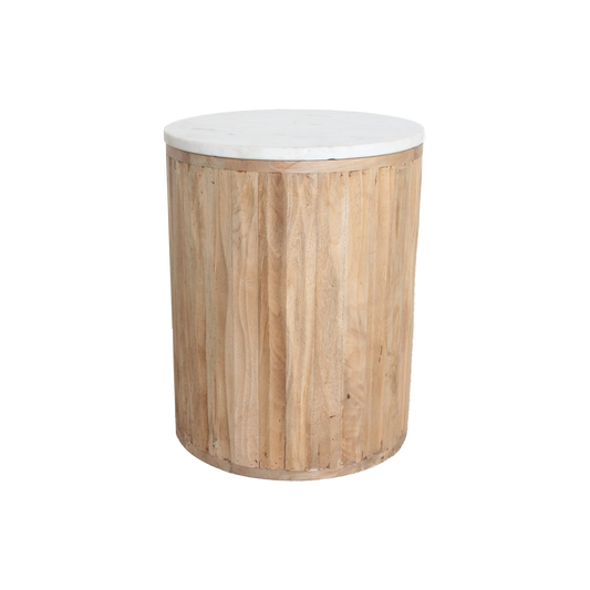 Malakka marmeren bijzettafel - wit