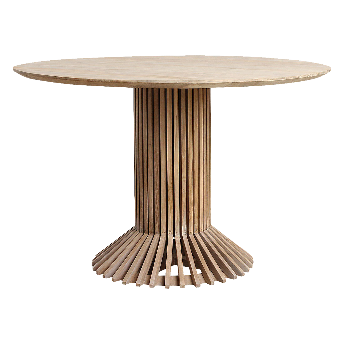 Eiffel teakhouten ronde eettafel - Ø 120 cm