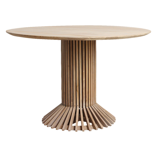 Eiffel teakhouten ronde eettafel - Ø 120 cm