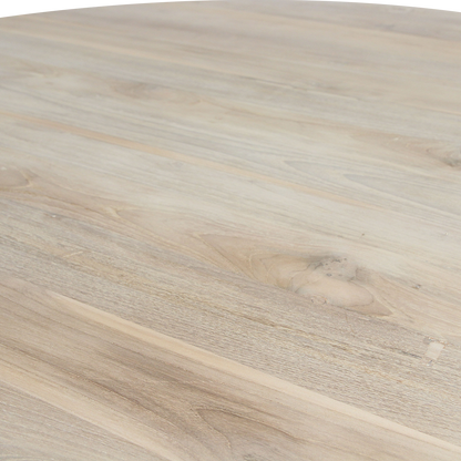 Eiffel teakhouten ronde eettafel - Ø 120 cm