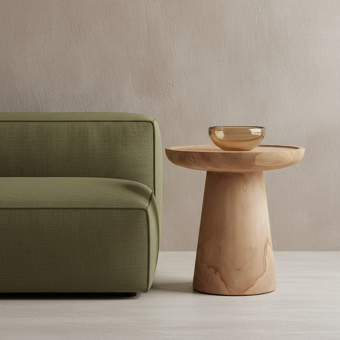 Nero teakhouten bijzettafel Ray - natuurlijk teak