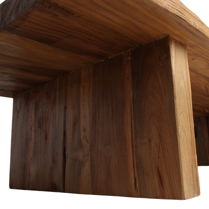 Teakhouten salontafel - FSC-gerecycled - 140x60x30 cm